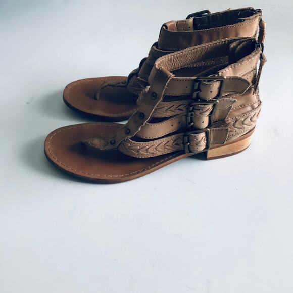 Revolve Latigo 'Rami' Women's 6.5 Sandal Birch Leather Boho Hippie - Picture 5 of 11